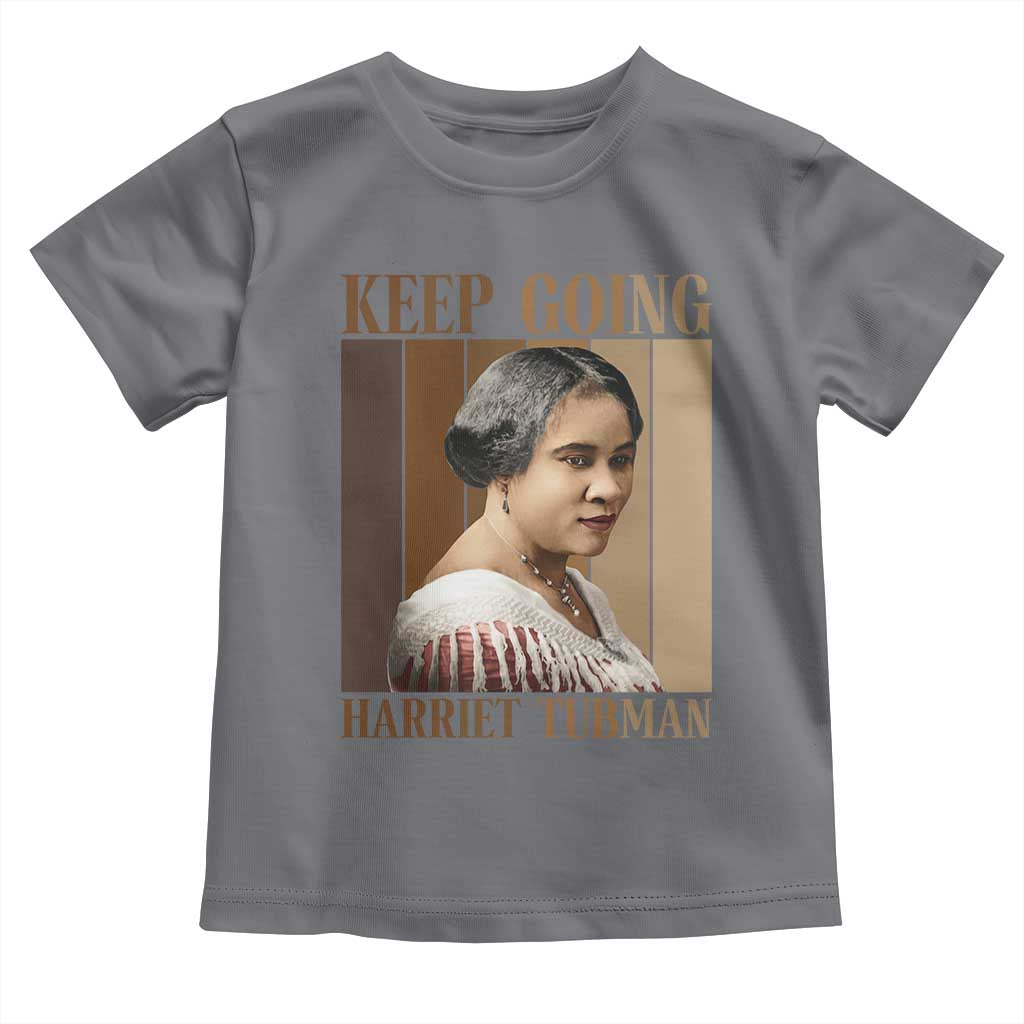 Madam CJ Walker Keep Going Retro Poster Toddler T Shirt Black History Month Gift TS12 Charcoal Print Your Wear