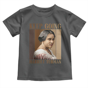 Madam CJ Walker Keep Going Retro Poster Toddler T Shirt Black History Month Gift TS12 Dark Heather Print Your Wear