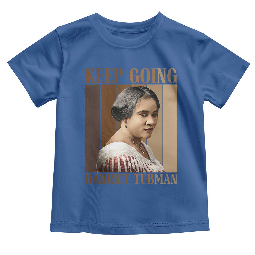 Madam CJ Walker Keep Going Retro Poster Toddler T Shirt Black History Month Gift TS12 Royal Blue Print Your Wear