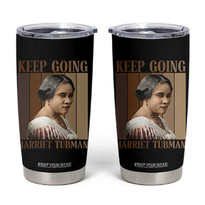 Madam CJ Walker Keep Going Retro Poster Tumbler Cup Black History Month Gift TS12 Black Print Your Wear