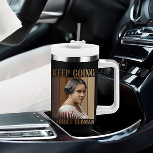 Madam CJ Walker Keep Going Retro Poster Tumbler With Handle Black History Month Gift TS12 Print Your Wear