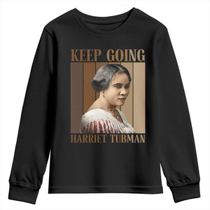 Madam CJ Walker Keep Going Retro Poster Youth Sweatshirt Black History Month Gift TS12 Black Print Your Wear
