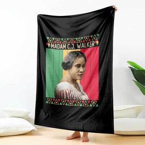 Madam CJ Walker Retro Sunset Throw Blanket Strong Black Woman Leader TS12 Print Your Wear