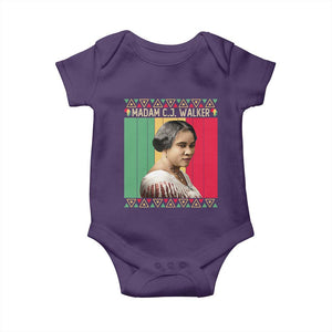 Madam CJ Walker Retro Sunset Baby Onesie Strong Black Woman Leader TS12 Purple Print Your Wear
