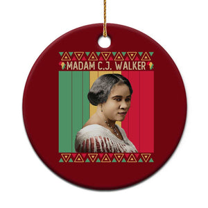 Madam CJ Walker Retro Sunset Ceramic Ornament Strong Black Woman Leader TS12 1pc Red Print Your Wear