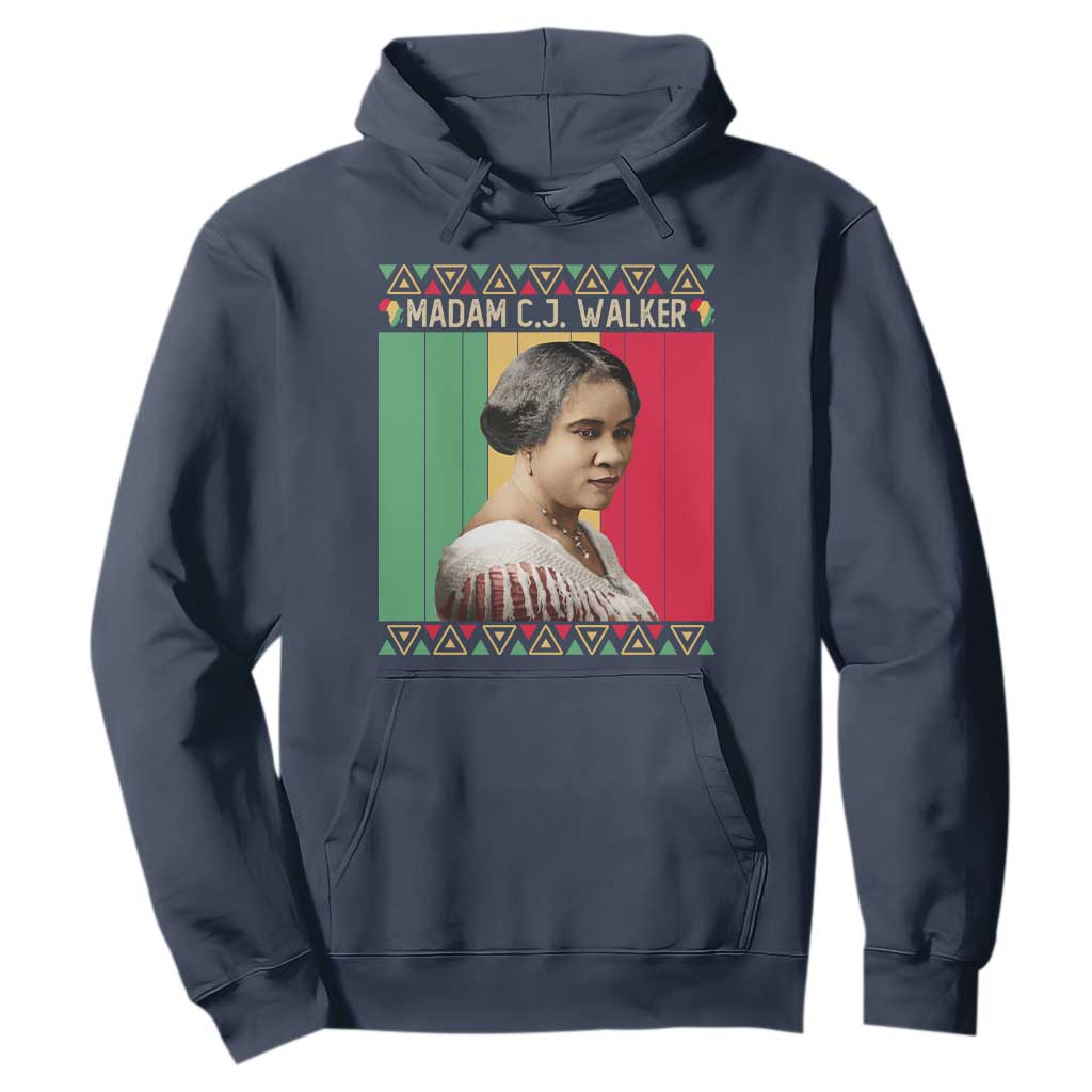 Madam CJ Walker Retro Sunset Hoodie Strong Black Woman Leader TS12 Navy Print Your Wear