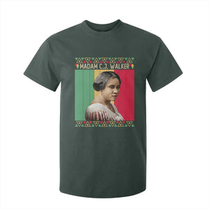 Madam CJ Walker Retro Sunset T Shirt For Kid Strong Black Woman Leader TS12 Dark Forest Green Print Your Wear