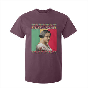Madam CJ Walker Retro Sunset T Shirt For Kid Strong Black Woman Leader TS12 Maroon Print Your Wear