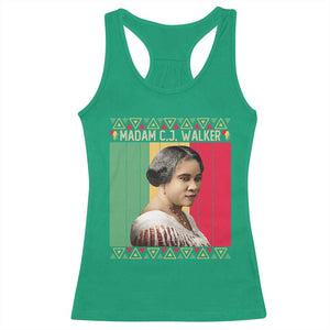 Madam CJ Walker Retro Sunset Racerback Tank Top Strong Black Woman Leader TS12 Irish Green Print Your Wear