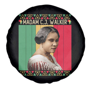 Madam CJ Walker Retro Sunset Spare Tire Cover Strong Black Woman Leader TS12 Print Your Wear
