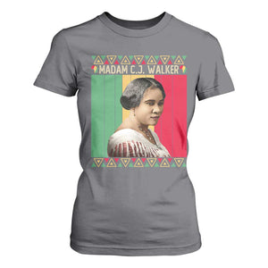 Madam CJ Walker Retro Sunset T Shirt For Women Strong Black Woman Leader TS12 Charcoal Print Your Wear