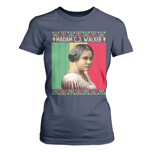 Madam CJ Walker Retro Sunset T Shirt For Women Strong Black Woman Leader TS12 Navy Print Your Wear