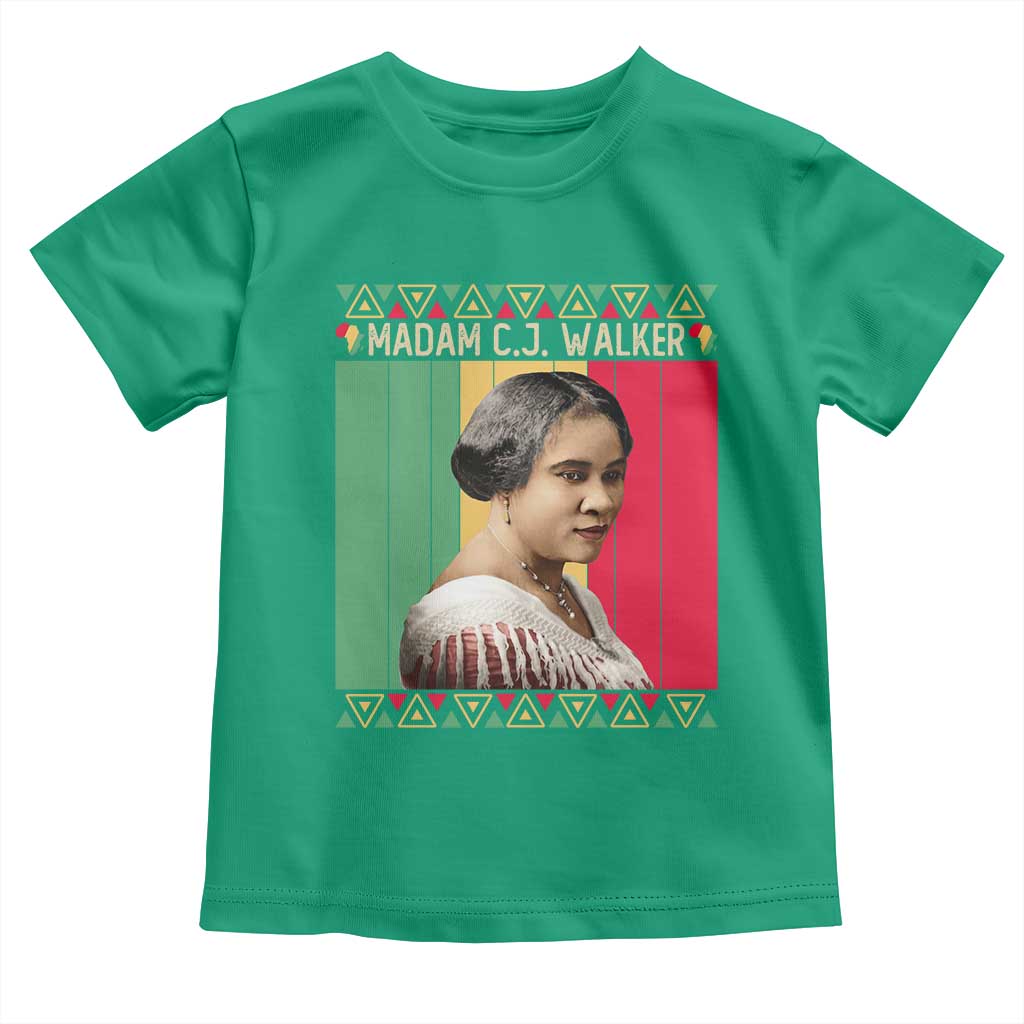 Madam CJ Walker Retro Sunset Toddler T Shirt Strong Black Woman Leader TS12 Irish Green Print Your Wear