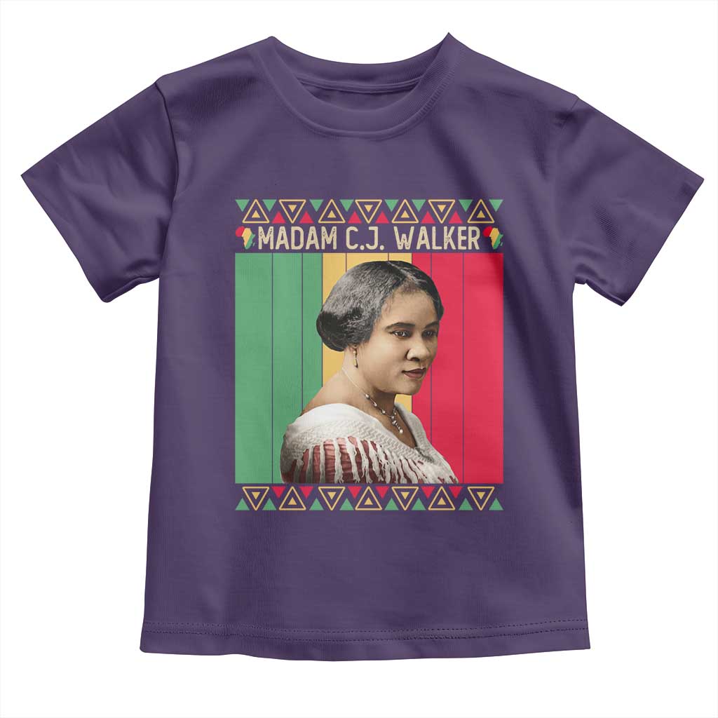 Madam CJ Walker Retro Sunset Toddler T Shirt Strong Black Woman Leader TS12 Purple Print Your Wear