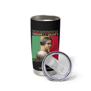 Madam CJ Walker Retro Sunset Tumbler Cup Strong Black Woman Leader TS12 Print Your Wear