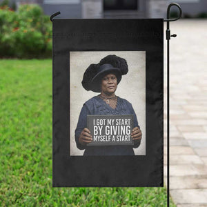 Madam CJ Walker Quote Garden Flag I Got My Start By Giving Myself A Start TS12 Print Your Wear
