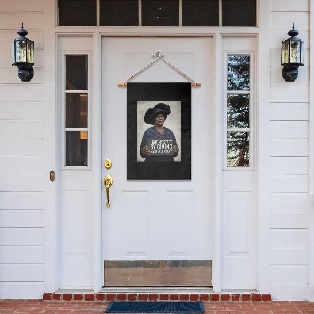 Madam CJ Walker Quote Garden Flag I Got My Start By Giving Myself A Start TS12 Print Your Wear