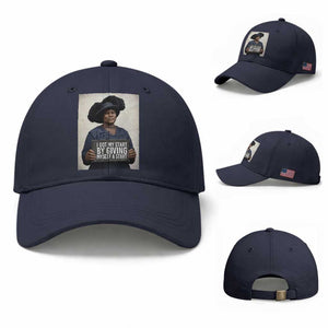Madam CJ Walker Quote Baseball Cap I Got My Start By Giving Myself A Start TS12 Baseball Cap Universal Fit Navy Print Your Wear