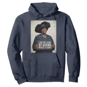 Madam CJ Walker Quote Hoodie I Got My Start By Giving Myself A Start TS12 Navy Print Your Wear