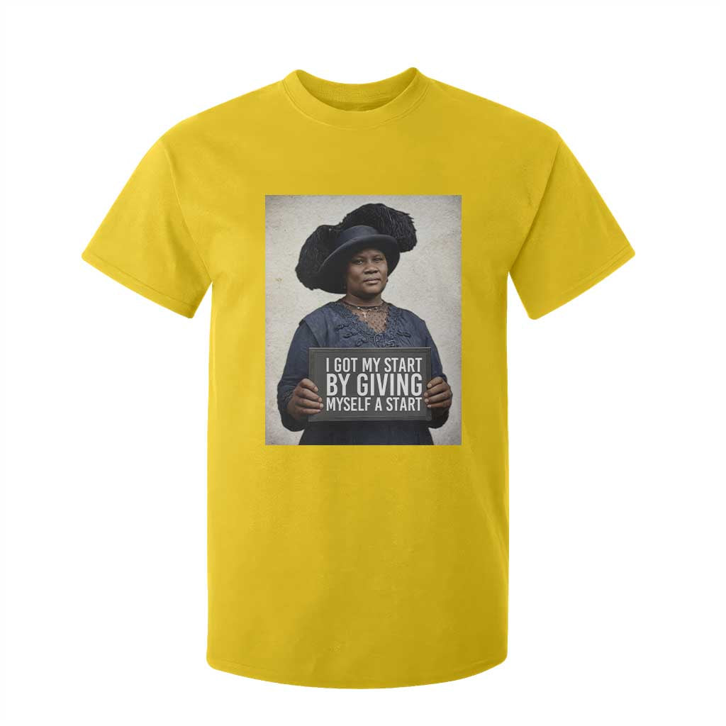 Madam CJ Walker Quote T Shirt For Kid I Got My Start By Giving Myself A Start TS12 Daisy Print Your Wear