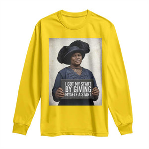 Madam CJ Walker Quote Long Sleeve Shirt I Got My Start By Giving Myself A Start TS12 Daisy Print Your Wear