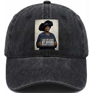 Madam CJ Walker Quote Washed Cotton Baseball Cap I Got My Start By Giving Myself A Start TS12 Print Your Wear