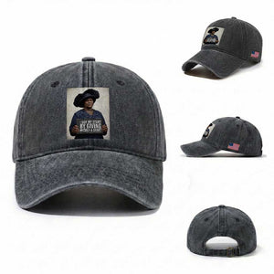 Madam CJ Walker Quote Washed Cotton Baseball Cap I Got My Start By Giving Myself A Start TS12 Washed Cap Universal Fit Dark Gray Print Your Wear