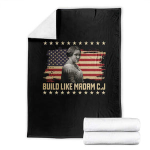 Build Like Madam CJ Walker Throw Blanket Black History Month Gift TS12 Black Print Your Wear
