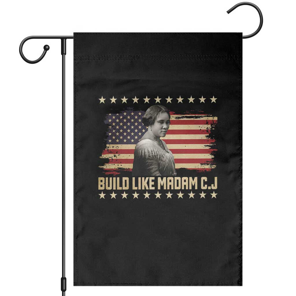 Build Like Madam CJ Walker Garden Flag Black History Month Gift TS12 Black Print Your Wear