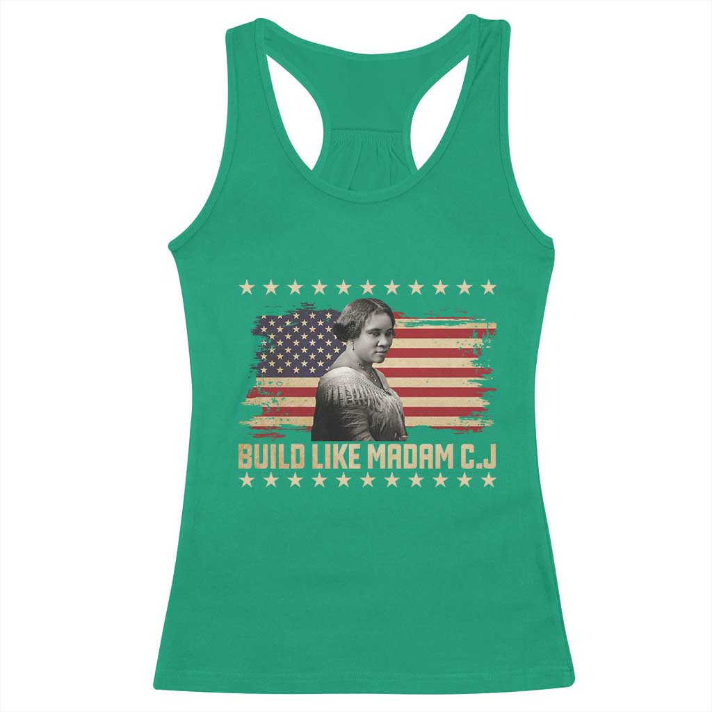 Build Like Madam CJ Walker Racerback Tank Top Black History Month Gift TS12 Irish Green Print Your Wear