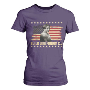 Build Like Madam CJ Walker T Shirt For Women Black History Month Gift TS12 Purple Print Your Wear