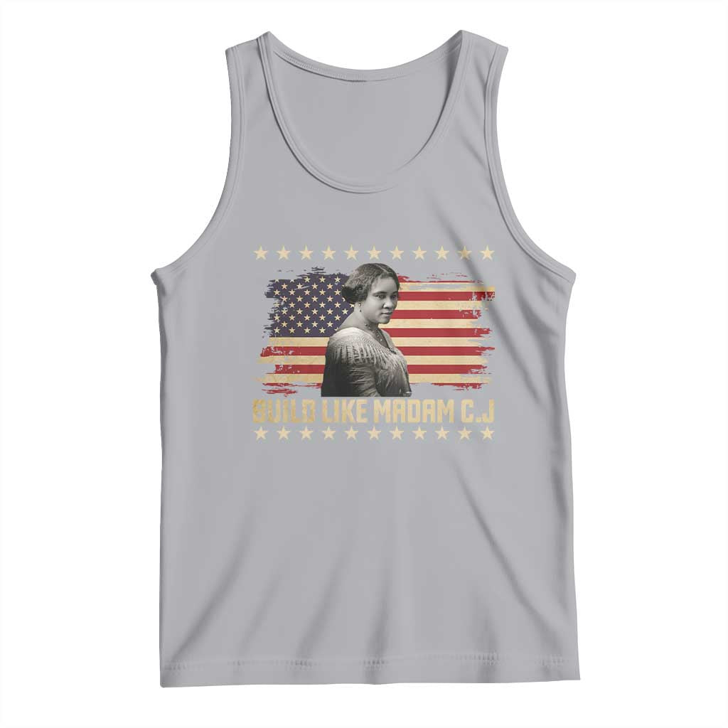 Build Like Madam CJ Walker Tank Top Black History Month Gift TS12 Athletic Heather Print Your Wear