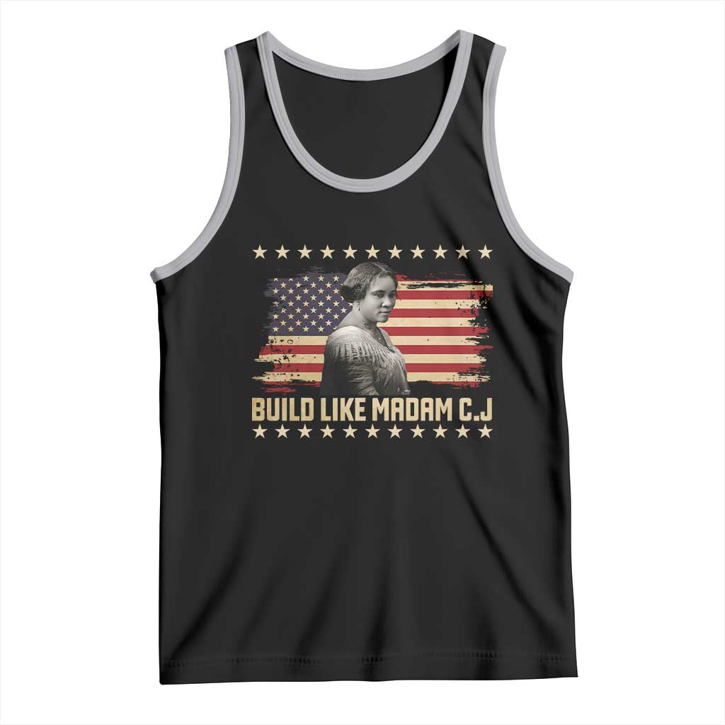 Build Like Madam CJ Walker Tank Top Black History Month Gift TS12 Black Athletic Heather Print Your Wear