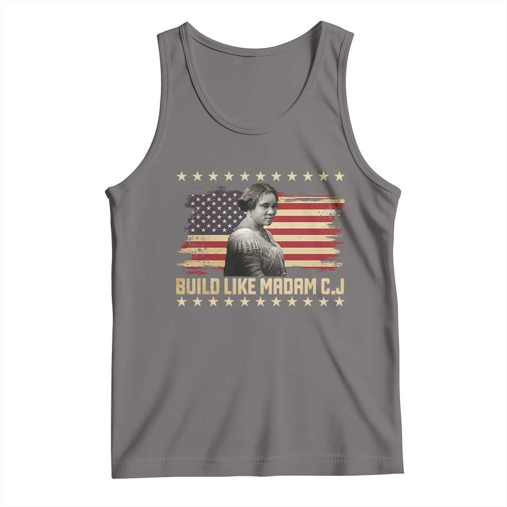 Build Like Madam CJ Walker Tank Top Black History Month Gift TS12 Deep Heather Print Your Wear
