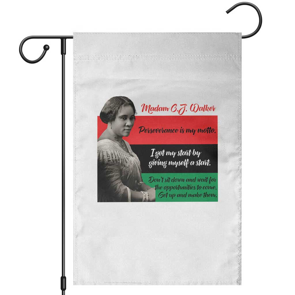 Madam CJ Walker Garden Flag Women Empowerment Inspirational Quote TS12 White Print Your Wear