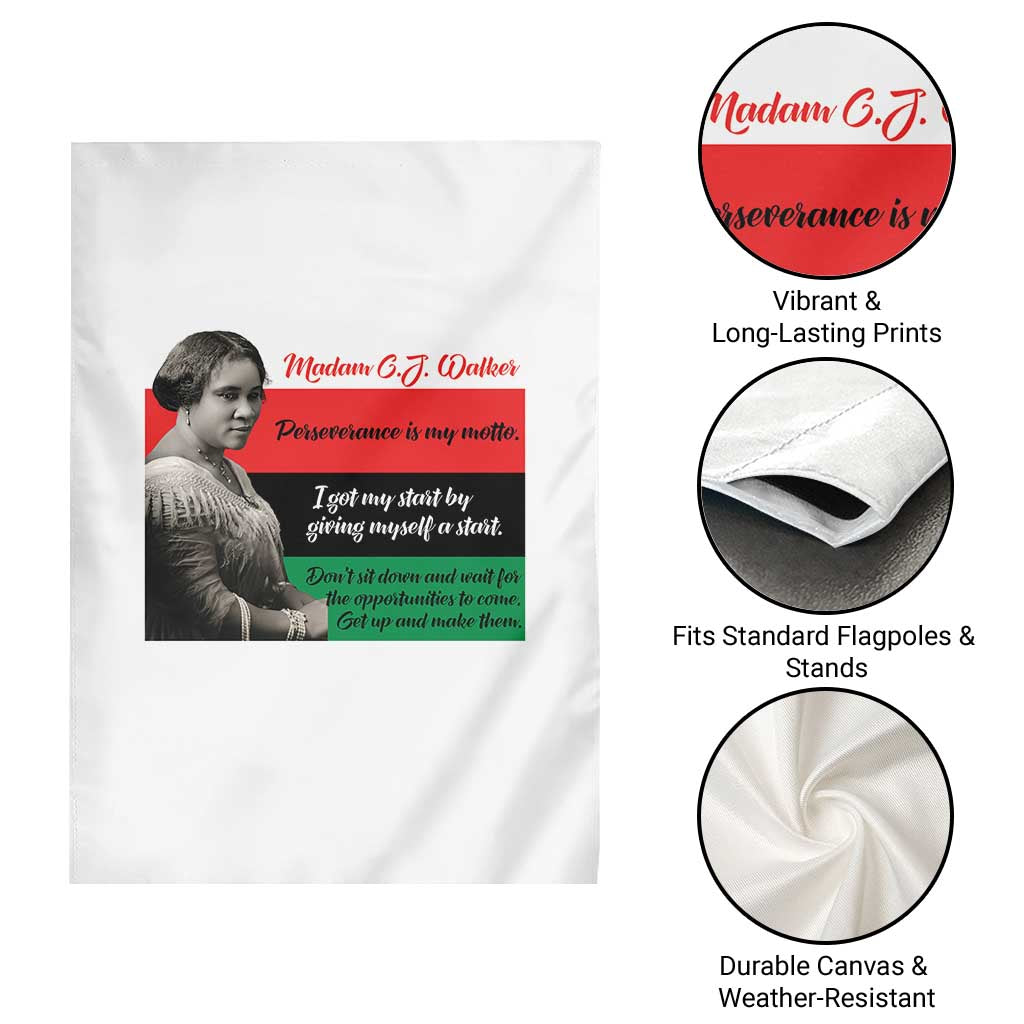 Madam CJ Walker Garden Flag Women Empowerment Inspirational Quote TS12 Print Your Wear