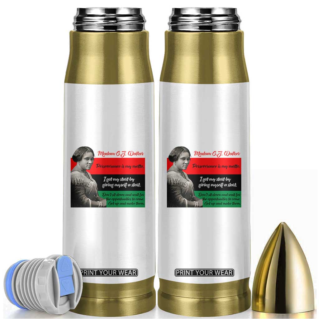 Madam CJ Walker Bullet Tumbler Women Empowerment Inspirational Quote TS12 White Print Your Wear