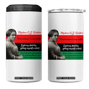 Madam CJ Walker 4 in 1 Can Cooler Tumbler Women Empowerment Inspirational Quote TS12 One Size: 16 oz White Print Your Wear