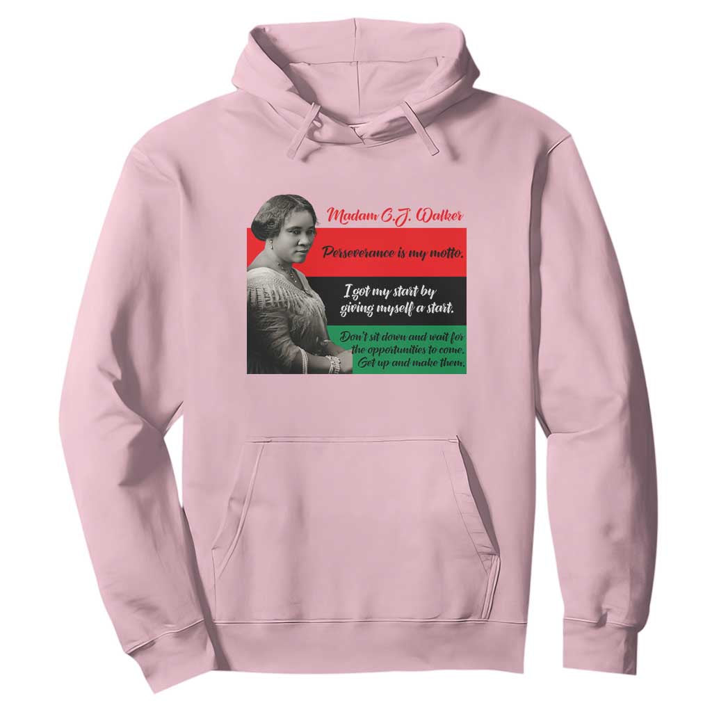 Madam CJ Walker Hoodie Women Empowerment Inspirational Quote TS12 Light Pink Print Your Wear