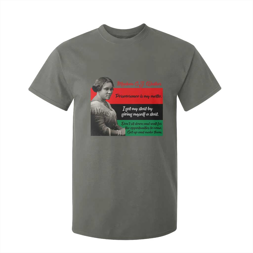 Madam CJ Walker T Shirt For Kid Women Empowerment Inspirational Quote TS12 Military Green Print Your Wear