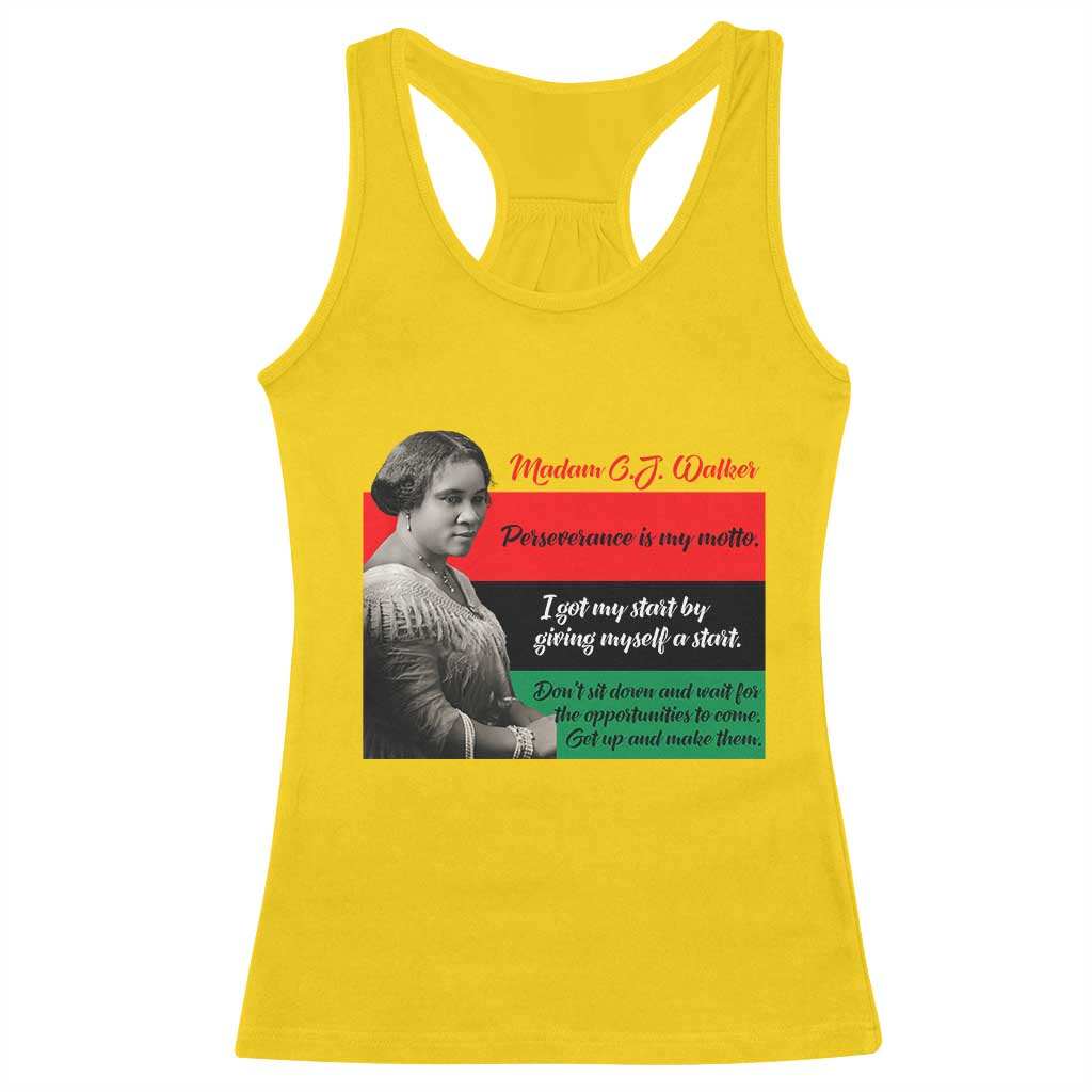 Madam CJ Walker Racerback Tank Top Women Empowerment Inspirational Quote TS12 Daisy Print Your Wear