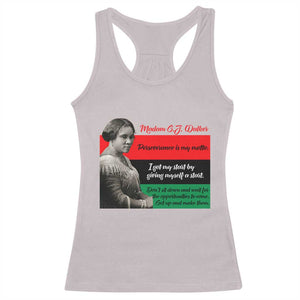 Madam CJ Walker Racerback Tank Top Women Empowerment Inspirational Quote TS12 Ice Gray Print Your Wear