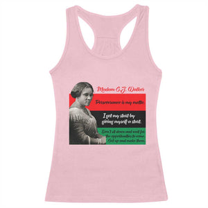 Madam CJ Walker Racerback Tank Top Women Empowerment Inspirational Quote TS12 Light Pink Print Your Wear