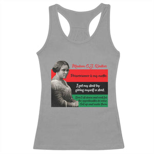 Madam CJ Walker Racerback Tank Top Women Empowerment Inspirational Quote TS12 Sport Gray Print Your Wear
