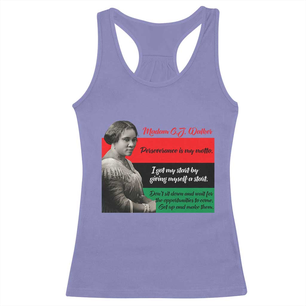 Madam CJ Walker Racerback Tank Top Women Empowerment Inspirational Quote TS12 Violet Print Your Wear