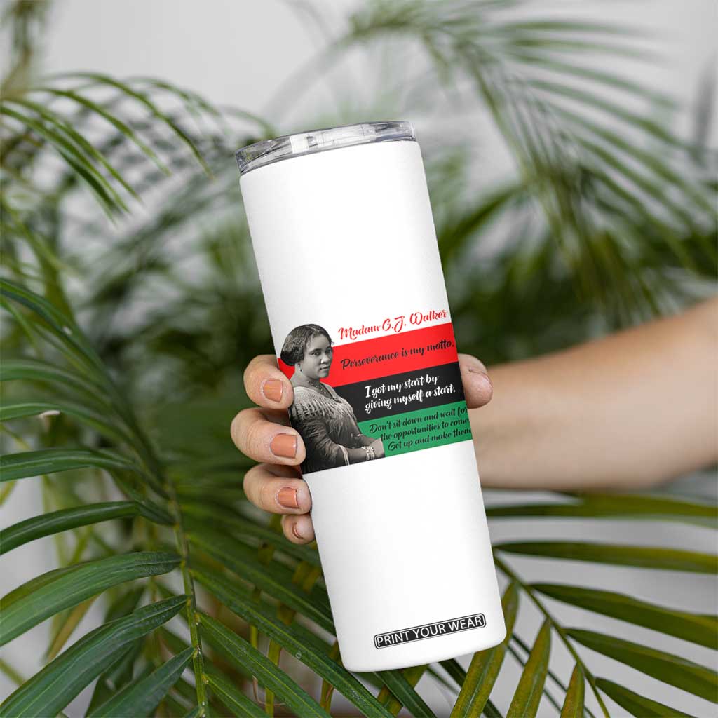 Madam CJ Walker Skinny Tumbler Women Empowerment Inspirational Quote TS12 Print Your Wear