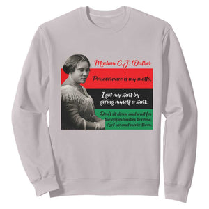 Madam CJ Walker Sweatshirt Women Empowerment Inspirational Quote TS12 Ice Gray Print Your Wear
