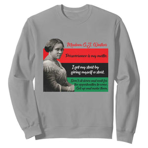 Madam CJ Walker Sweatshirt Women Empowerment Inspirational Quote TS12 Sport Gray Print Your Wear