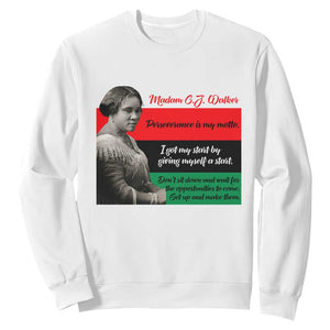 Madam CJ Walker Sweatshirt Women Empowerment Inspirational Quote TS12 White Print Your Wear