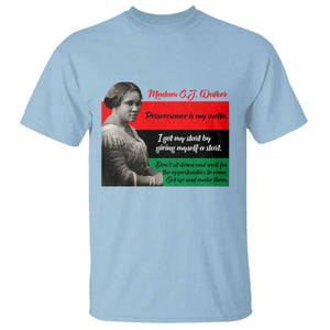 Madam CJ Walker T Shirt Women Empowerment Inspirational Quote TS12 Light Blue Print Your Wear